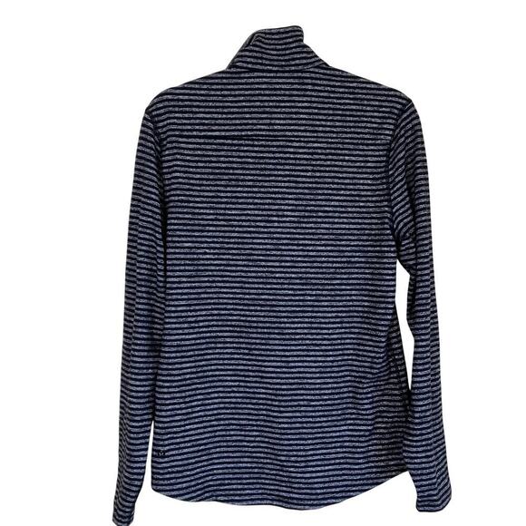 Lululemon Mens Sz M Studio Half Zip Jacket Classic Stripe Heathered Black Grey - Picture 7 of 16